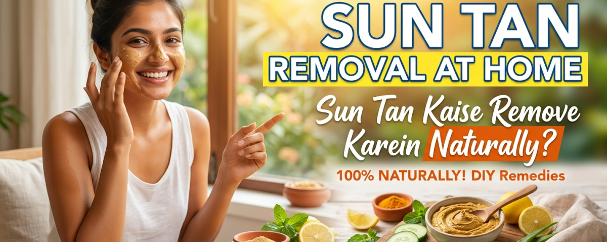 Sun tan removal at home