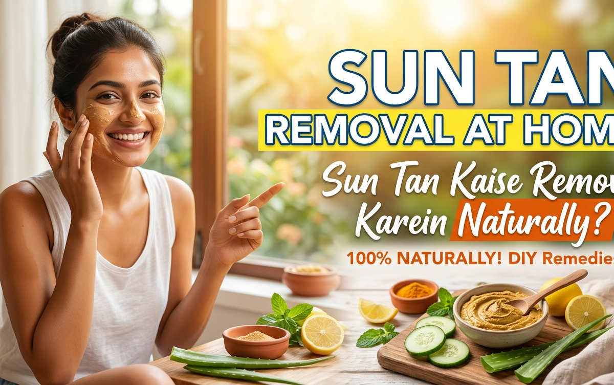 Sun tan removal at home